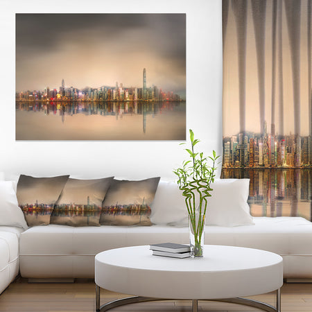 Singapore Financial District Skyscrapers - Cityscape Canvas print