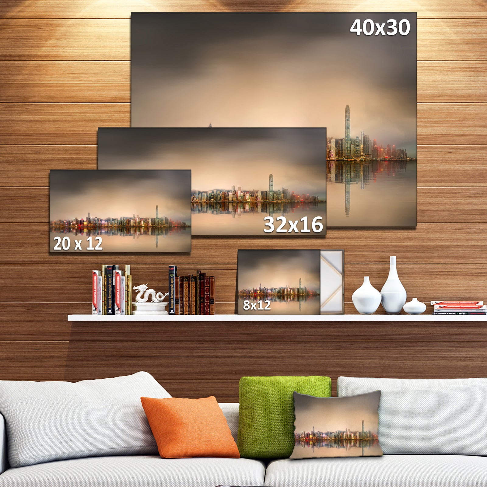 Singapore Financial District Skyscrapers - Cityscape Canvas print