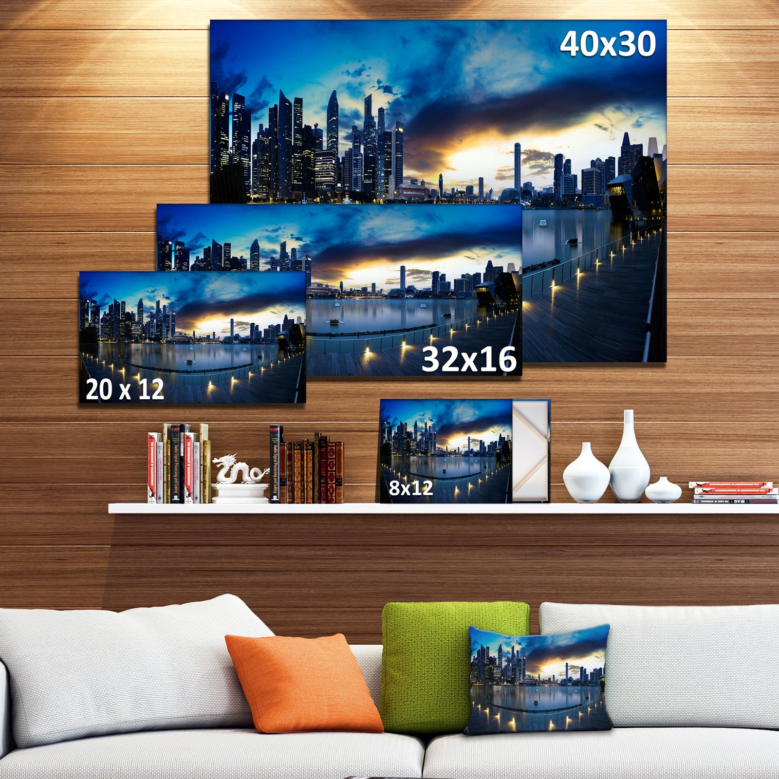 View from Marina Bay Sands Panorama - Cityscape Canvas print