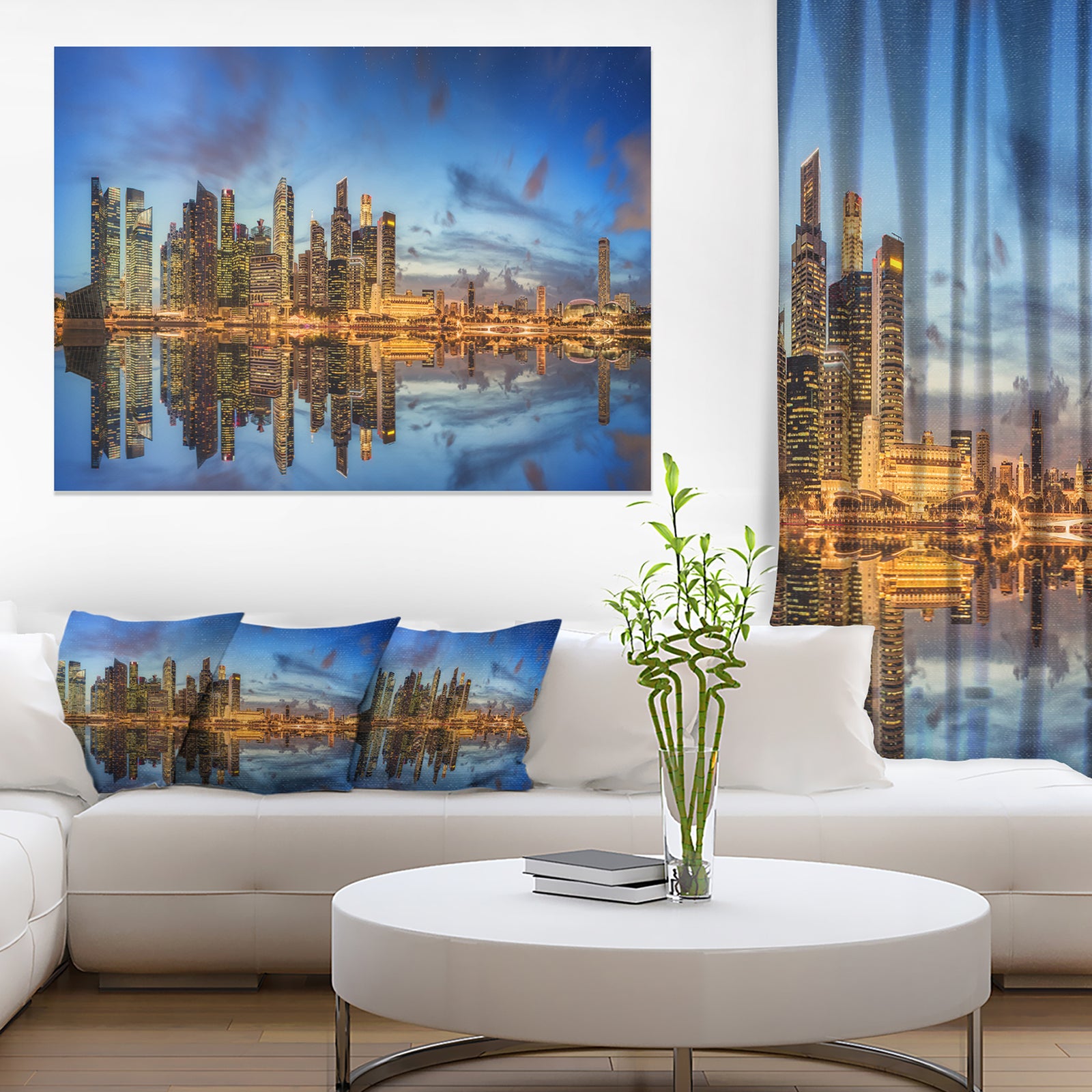 Singapore Skyline and View of Marina Bay - Cityscape Canvas print