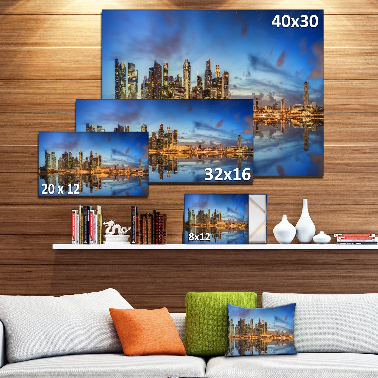 Singapore Skyline and View of Marina Bay - Cityscape Canvas print