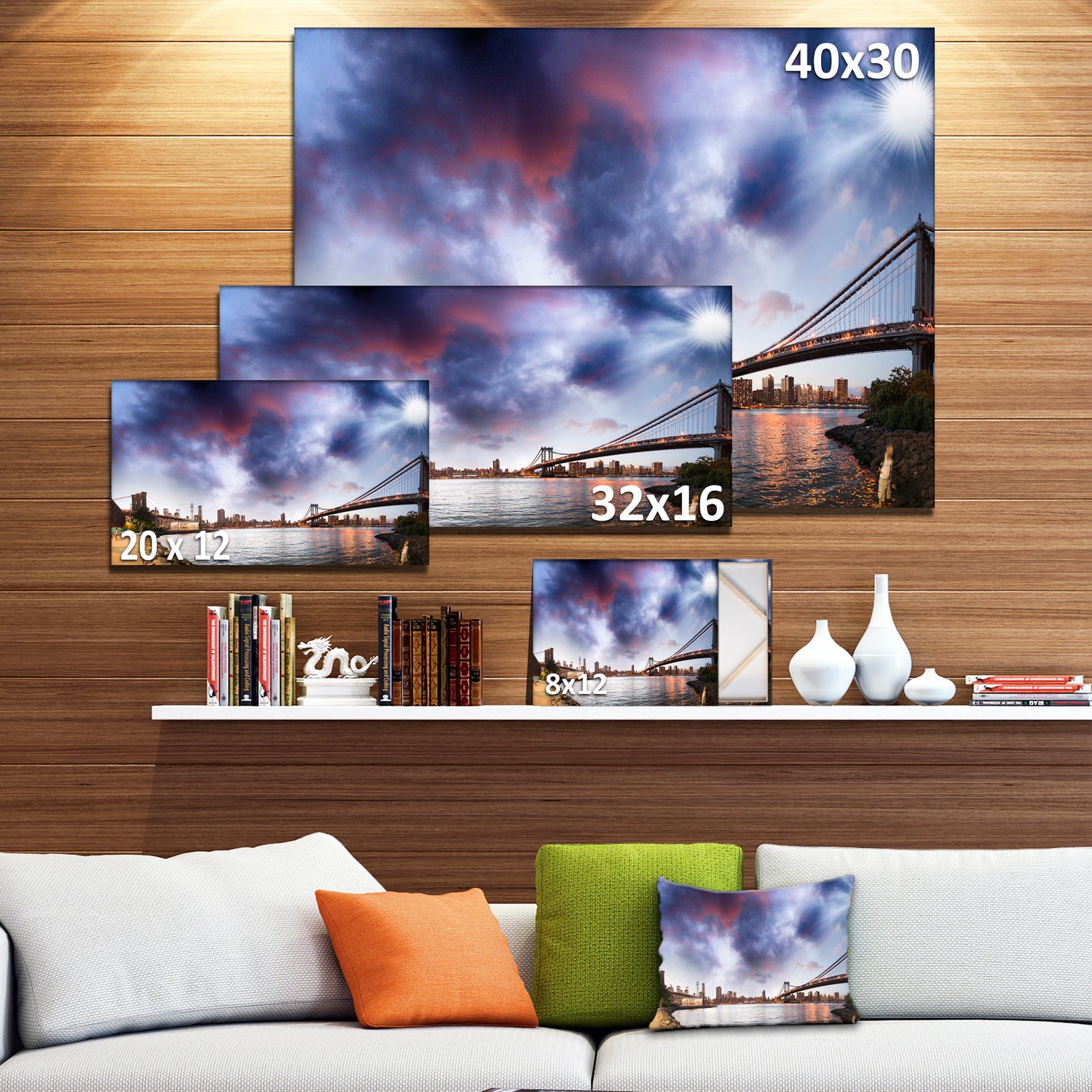 Brooklyn Bridge over East River - Cityscape Canvas print