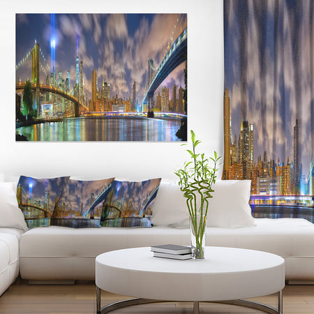 Manhattan in Memory of September 11 - Cityscape Canvas print