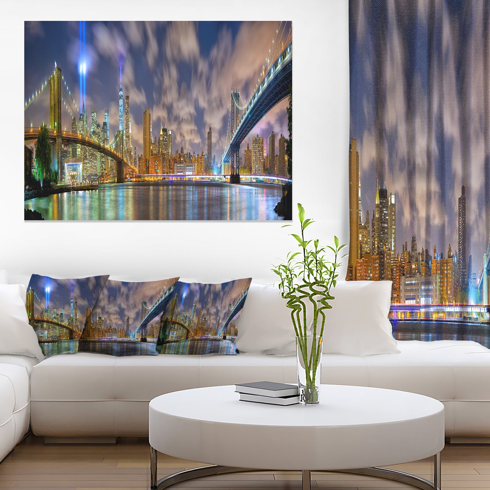 Manhattan in Memory of September 11 - Cityscape Canvas print