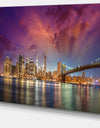 New York Manhattan Skyline with Clouds - Cityscape Canvas print