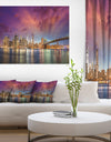 New York Manhattan Skyline with Clouds - Cityscape Canvas print