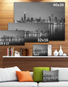 Carbon Loft 'Chicago Skyline at Night - Black and White Cityscape Canvas Print