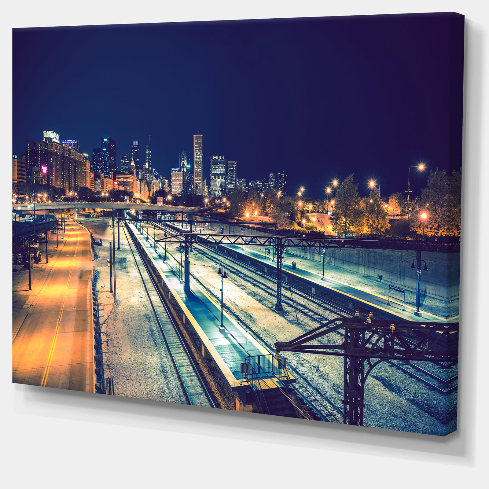 Welcome in Chicago Highway Traffic - Cityscape Canvas print