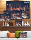 Dark Chicago Skyline and Railroad - Cityscape Canvas print