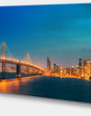 Illuminated San Francisco Skyline - Cityscape Canvas print