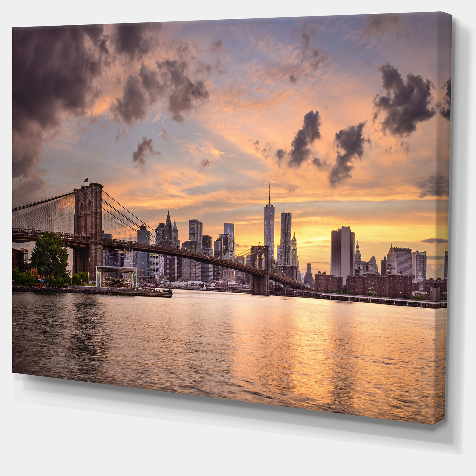 New York City Skyline under Dark Clouds - Cityscape Canvas print