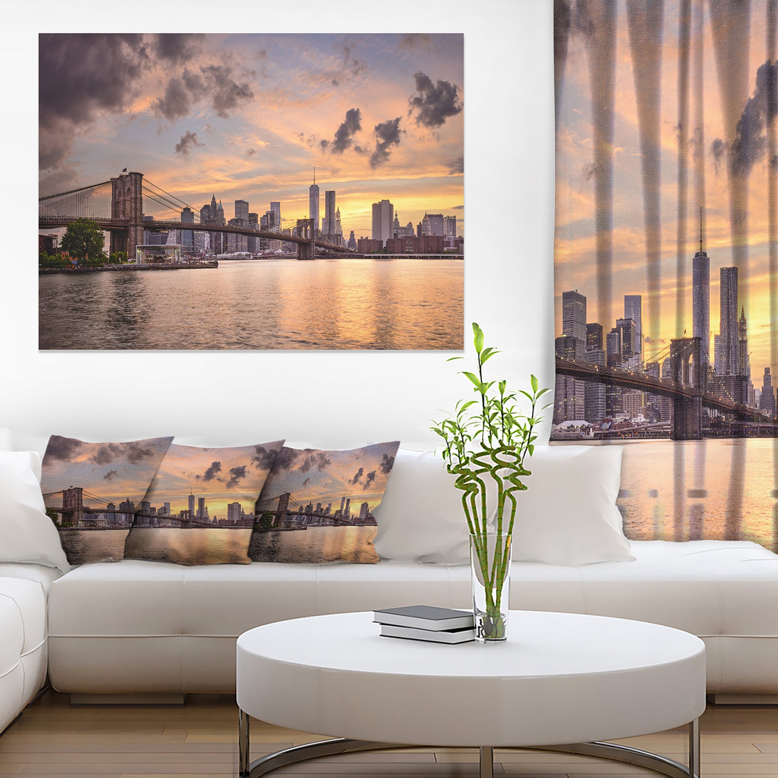 New York City Skyline under Dark Clouds - Cityscape Canvas print