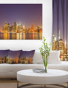 Illuminated NYC Downtown Buildings - Cityscape Canvas print