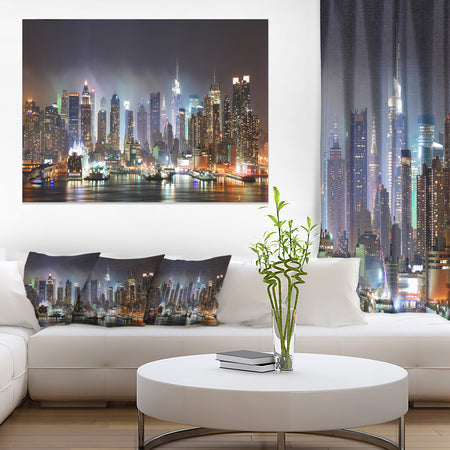 New York Times Square in Blue Light - Cityscape Canvas print