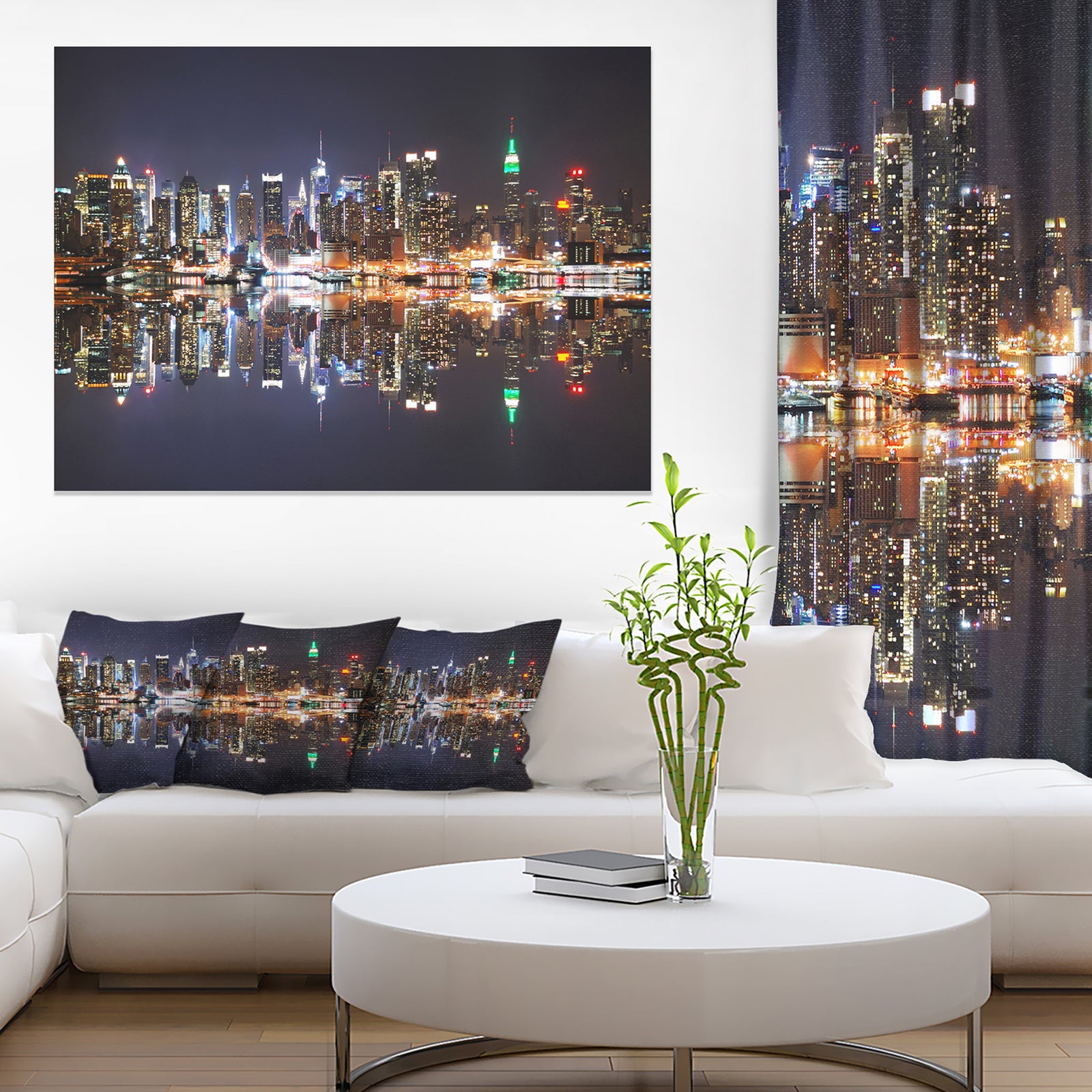 New York City Skyscrapers in Blue Shade - Cityscape Canvas print