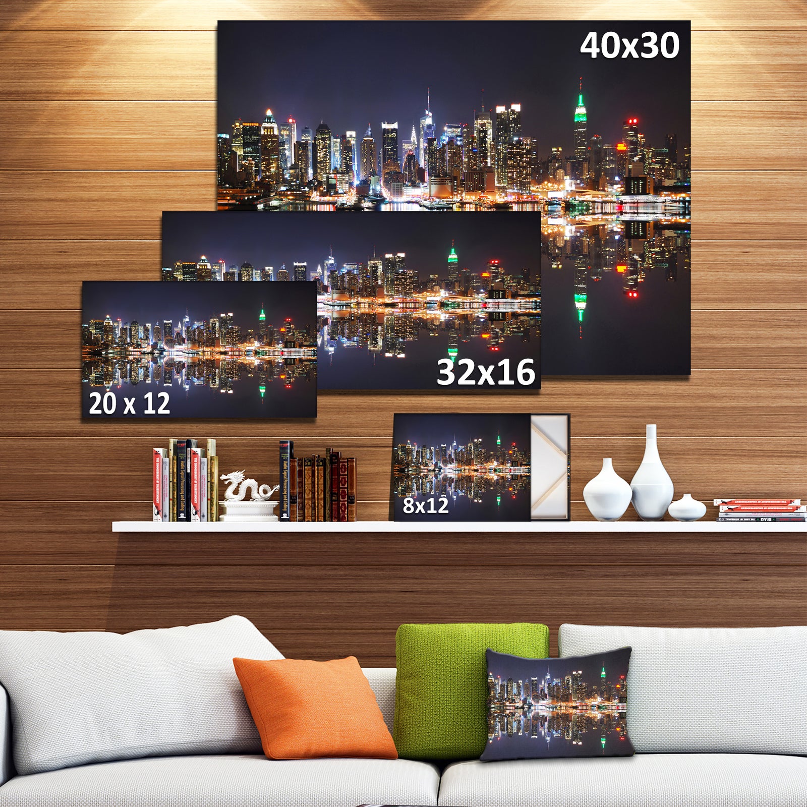 New York City Skyscrapers in Blue Shade - Cityscape Canvas print