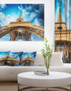 Beautiful view of Paris Eiffel Tower in Paris - Cityscape Canvas print