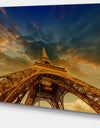 Dramatic Sky above Paris Eiffel Tower in Paris - Cityscape Canvas print