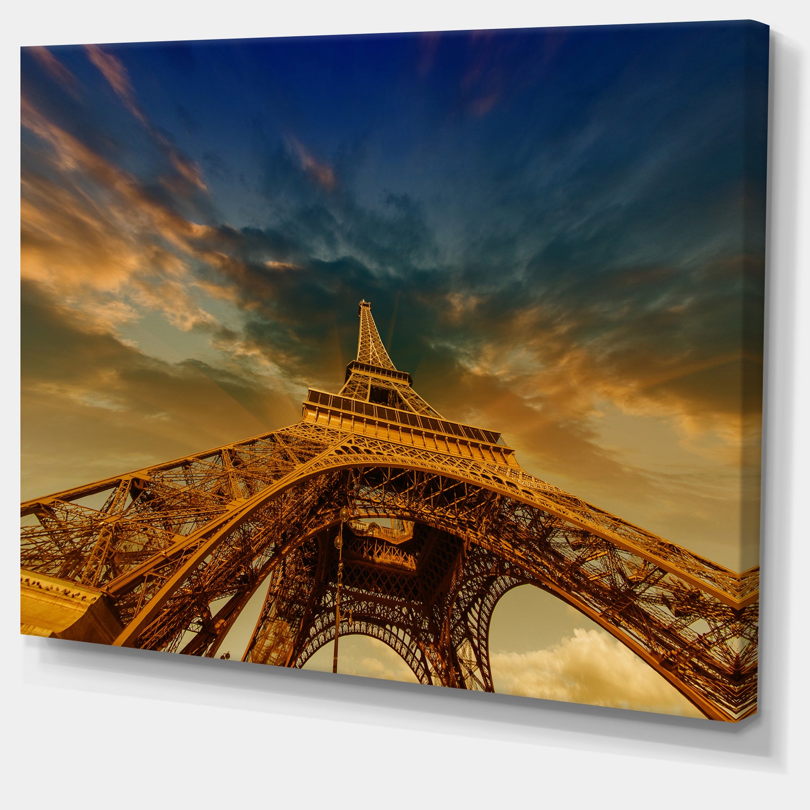 Dramatic Sky above Paris Eiffel Tower in Paris - Cityscape Canvas print