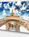 Beautiful view of Paris Eiffel Tower under Clouds - Cityscape Canvas print