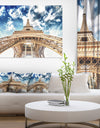 Beautiful view of Paris Eiffel Tower under Clouds - Cityscape Canvas print