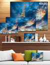 Beautiful View of Paris Eiffel Tower under Fiery Sky - Cityscape Canvas print