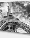 Black and White View of Paris Eiffel Tower - Cityscape Canvas print