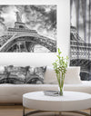 Black and White View of Paris Eiffel Tower - Cityscape Canvas print