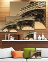 Iconic Paris Eiffel Tower Side View from Ground - Cityscape Canvas print