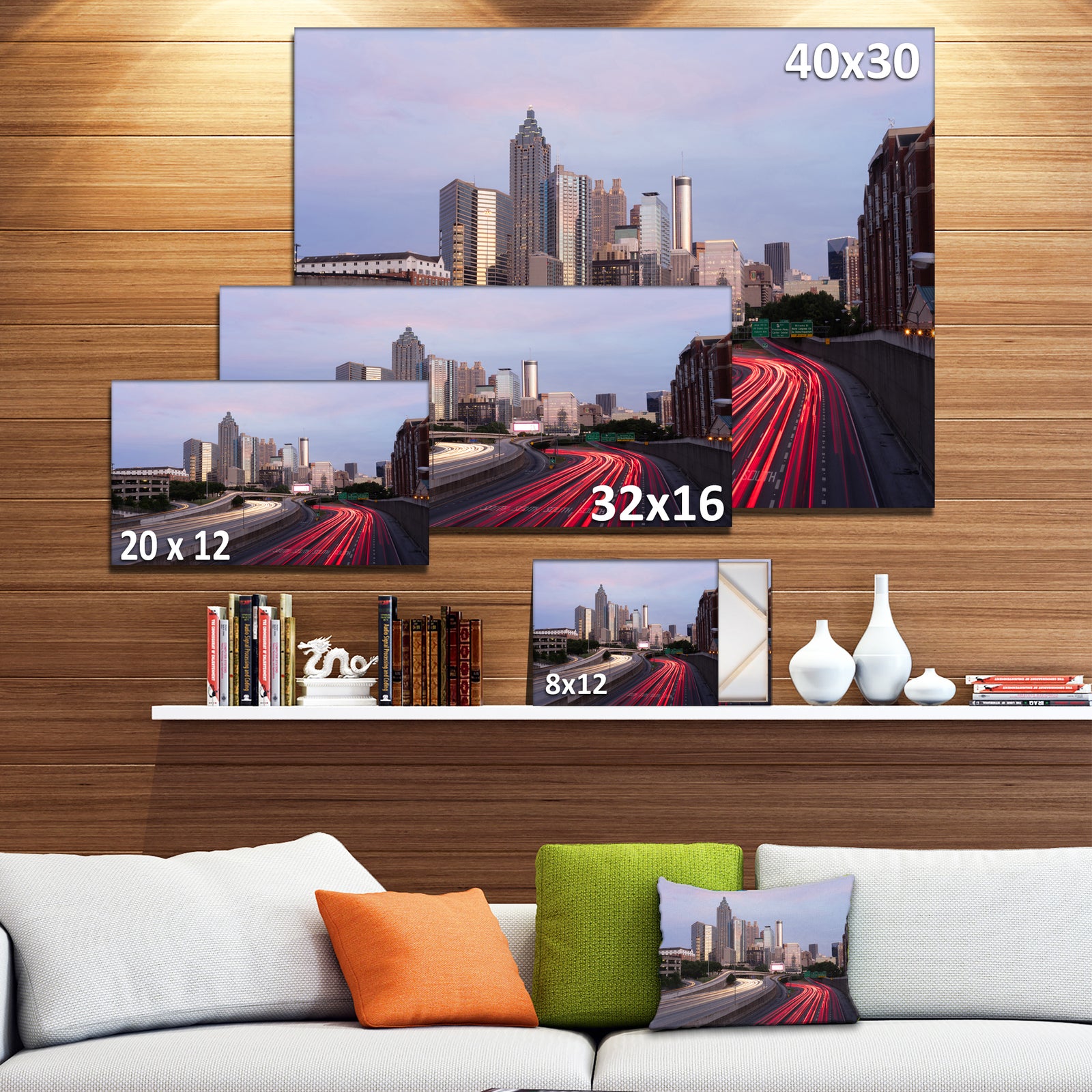 Atlanta Georgia Rush Hour Traffic at Dusk - Cityscape Canvas print