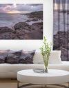 Dark Australian Seashore with Large Rocks - Large Seashore Canvas Print
