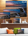 Colorful Sky and Dark Rocky Sydney Coast - Large Seashore Canvas Print