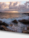 Cloudy Sky and Stormy Waves in Sydney - Large Seashore Canvas Print