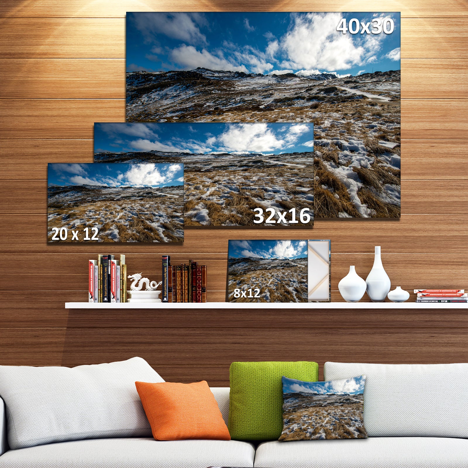 Top of Kosciuszko National Park - Large Seashore Canvas Print
