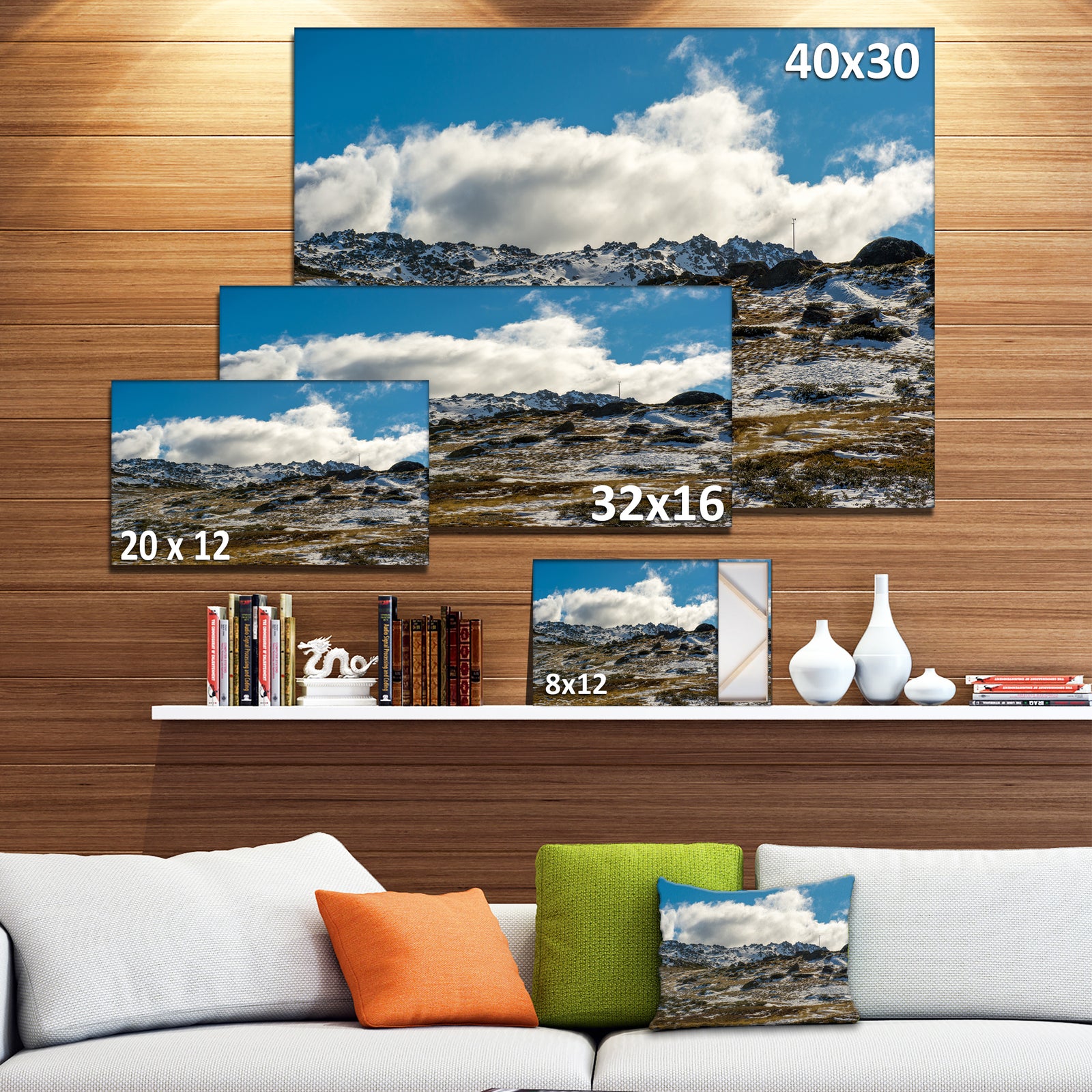 Wide View of Kosciuszko National Park - Large Seashore Canvas Print