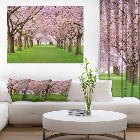 Stunning Cherry Blossoms Plenitude - Landscape Art Print Canvas