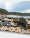 Pretty Beach with Small and Big Rocks - Large Seashore Canvas Print
