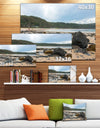 Pretty Beach with Small and Big Rocks - Large Seashore Canvas Print