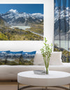 Green and White Mountains New Zealand - Landscape Art Print Canvas