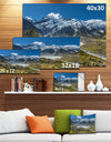 Green and White Mountains New Zealand - Landscape Art Print Canvas
