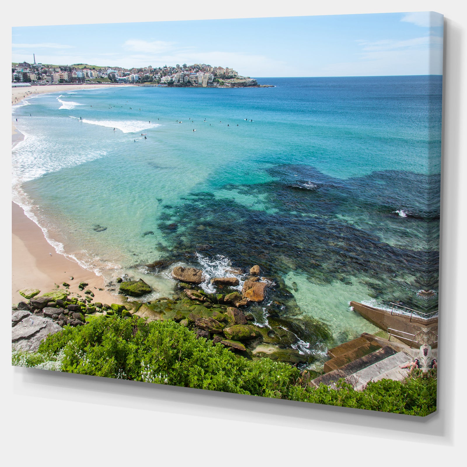 Expansive Sydney Bondi Beach - Large Seashore Canvas Print