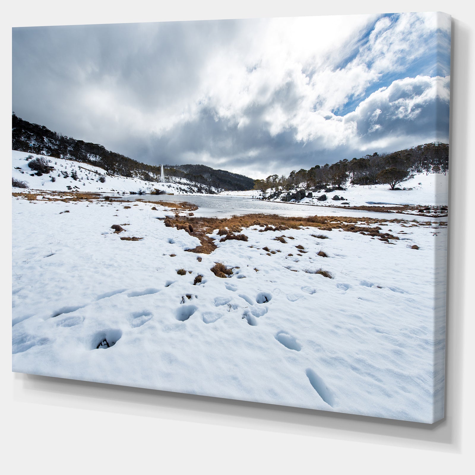 Snow Mountains in Kosciuszko Park - Landscape Art Print Canvas