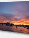 Ferry in Sydney Harbor at Sunset - Landscape Art Print Canvas
