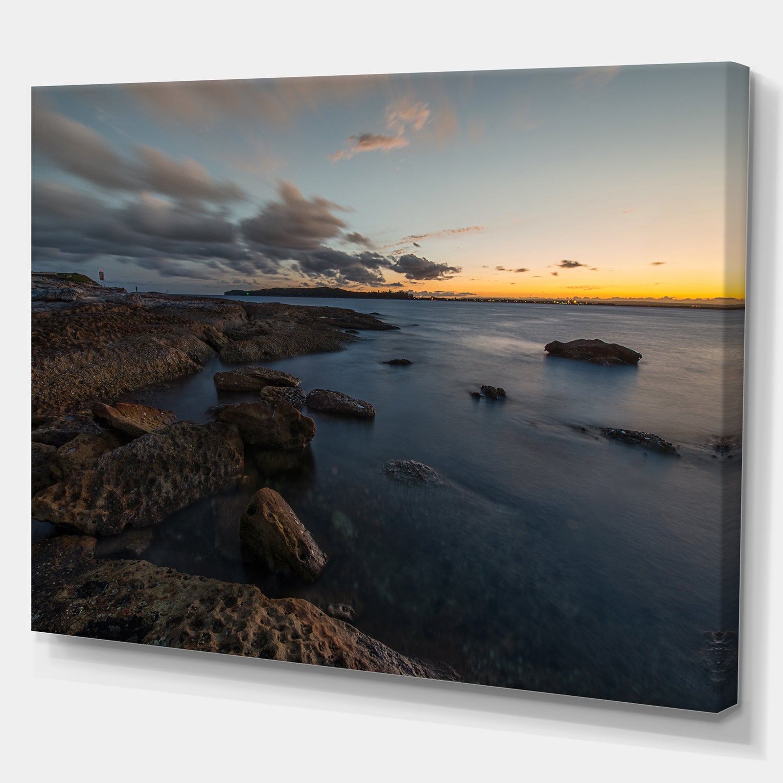 Sunset at La Perouse Beach Sydney - Large Seashore Canvas Print