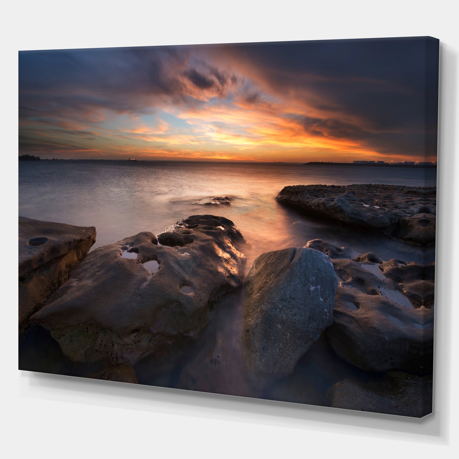 Dark La Perouse Beach in Sydney - Large Seashore Canvas Print