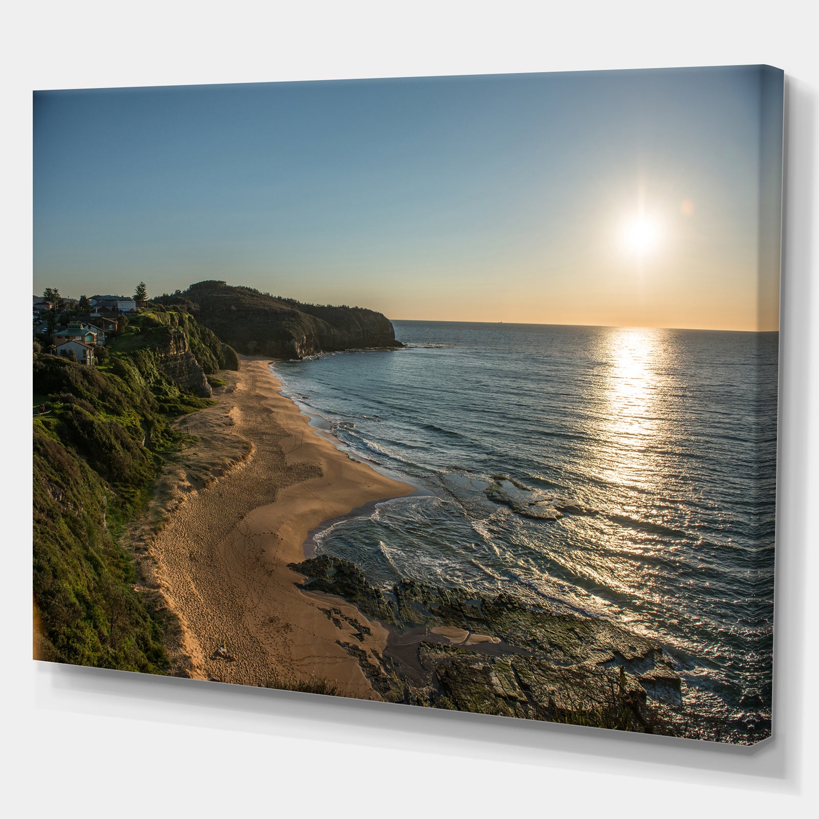 Clam Sea Waters at Sydney beach - Large Seashore Canvas Print