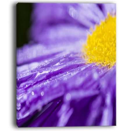 Large Violet Flower Petal Close-up - Large Flower Canvas Wall Art
