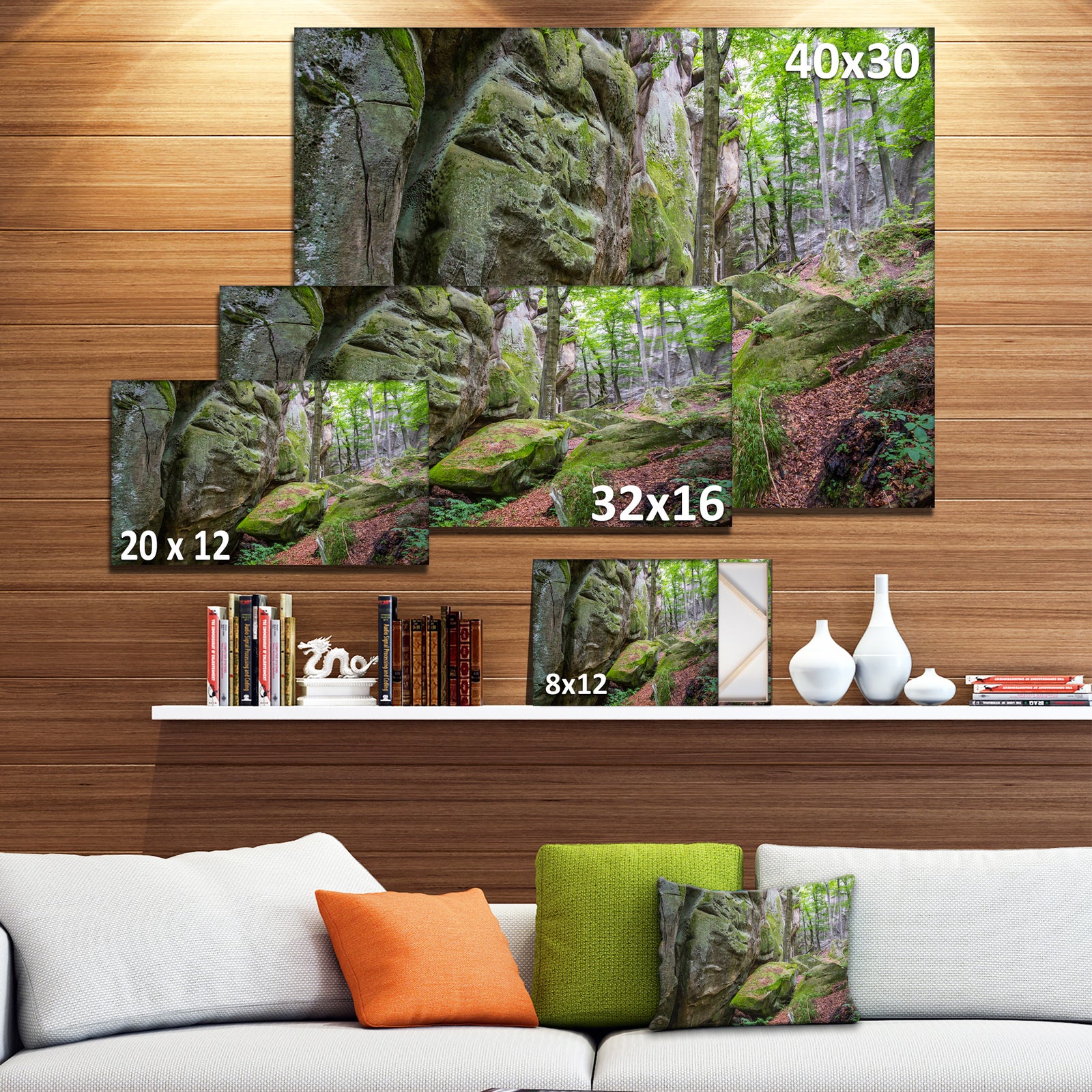 Wild Deep Moss Forest Ukraine - Landscape Art Print Canvas