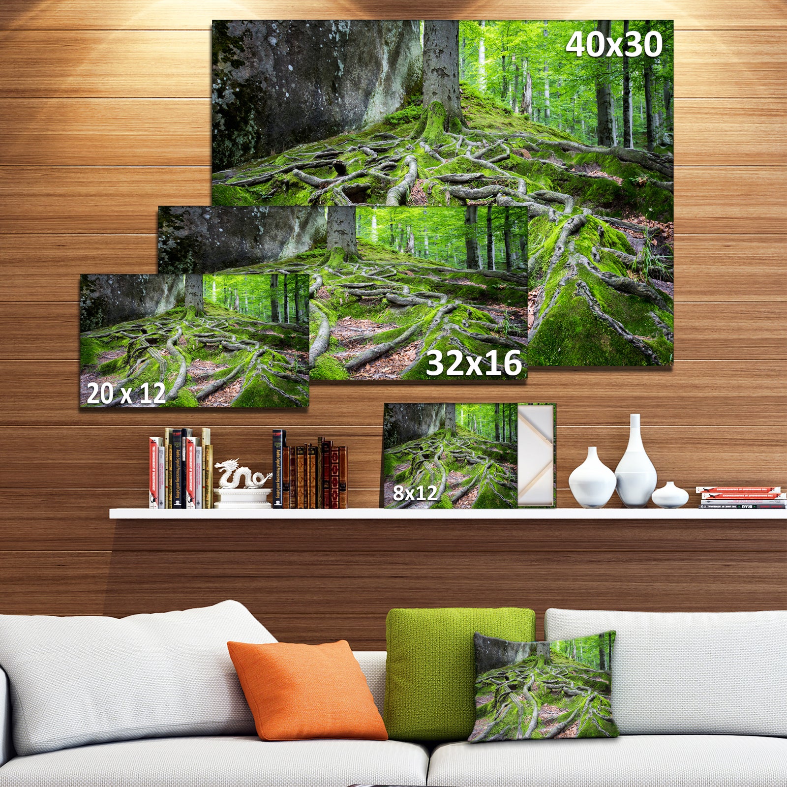 Deep Moss Forest in Ukraine - Landscape Art Print Canvas