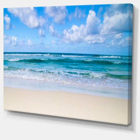 Serene Blue Tropical Beach - Large Seashore Canvas Print